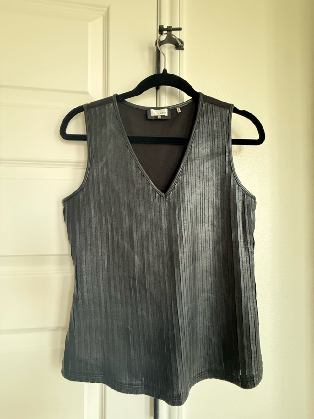 Ecru Leather Blouse Size Small